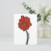 Carte Postale Fleur Rouge (Debout devant)