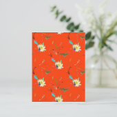 Carte Postale Fleur rouge Abstraite (Debout devant)