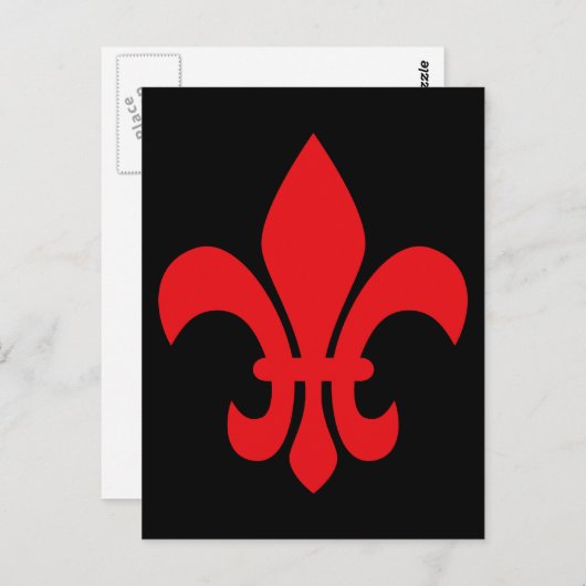 Carte Postale Fleur rouge de Lys (Devant / Derrière)