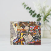 Carte Postale Fleur rouge de tuyau de cheval par Joan Miro (Debout devant)