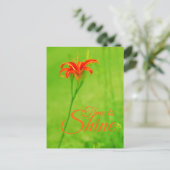 Carte Postale Fleur rouge "Il est temps de briller" (Debout devant)