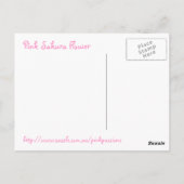 Carte Postale Fleur Sakura rose (Dos)