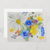 Carte postale fleur sauvage (Devant / Derrière)