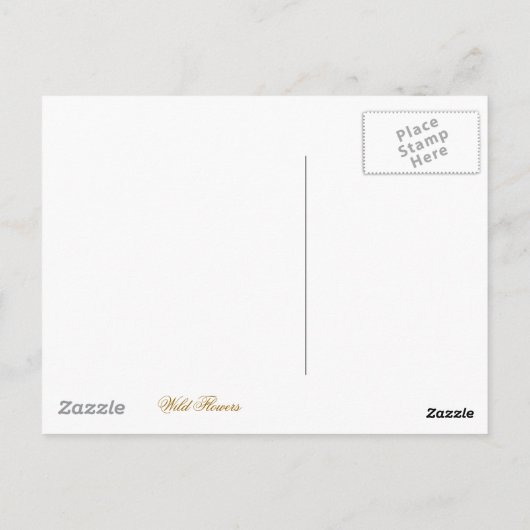 CARTE POSTALE FLEUR SAUVAGE (Dos)