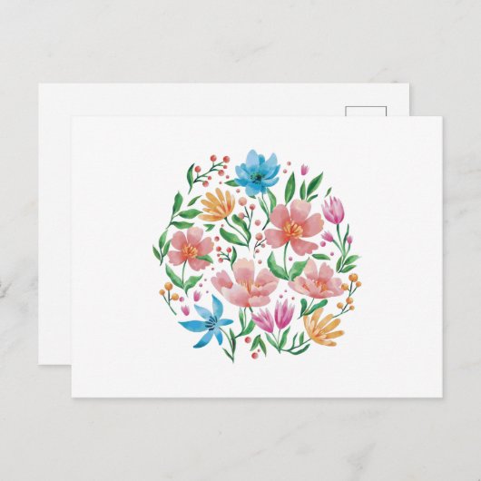 Carte Postale Fleur sauvage (Devant / Derrière)