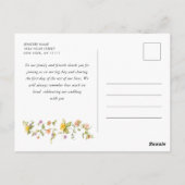 Carte Postale Fleur sauvage Boho de Meadow (Dos)