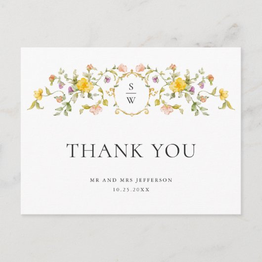 Carte Postale Fleur sauvage Boho de Meadow (Devant)