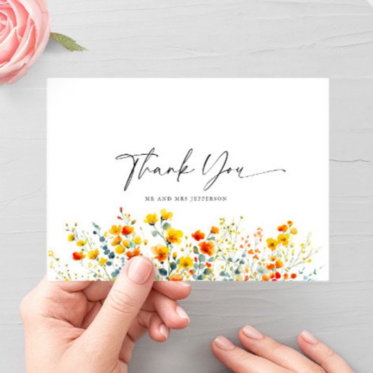 Carte Postale Fleur sauvage Boho de Meadow