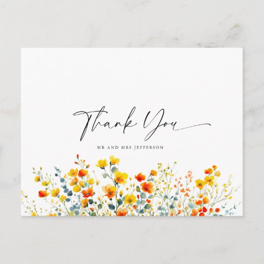 Carte Postale Fleur sauvage Boho de Meadow (Devant)