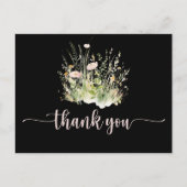 Carte postale Fleur sauvage Boho vert (Devant)