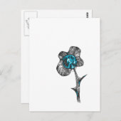 Carte Postale Fleur sauvage de la paix (Devant / Derrière)