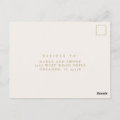 Carte Postale Fleur sauvage d'été Boho Wedding RSVP (Dos)