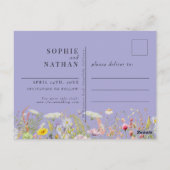 Carte Postale Fleur Sauvage d'Eté de Printemps Pervenche Enregis (Dos)