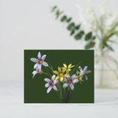Carte postale Fleur sauvage Ressort à oeil bleu (Debout devant)