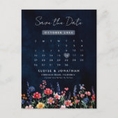 Carte Postale Fleur sauvage Rustic Country Calendar Enregistrer (Devant)