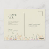 Carte Postale Fleur sauvage Sage Deco Mariage Merci (Dos)