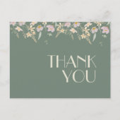 Carte Postale Fleur sauvage Sage Deco Mariage Merci (Devant)