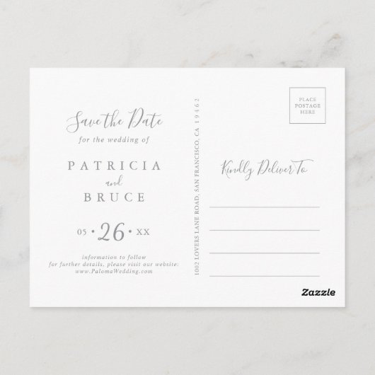 Carte Postale Fleur sauvage vidé classique horizontal Enregistre (Dos)