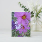Carte Postale fleur sauvage violet (Debout devant)
