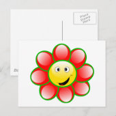 Carte Postale Fleur souriante mignonne (Devant / Derrière)