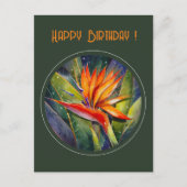 Carte Postale Fleur Strelizia peinte EVE (Devant)