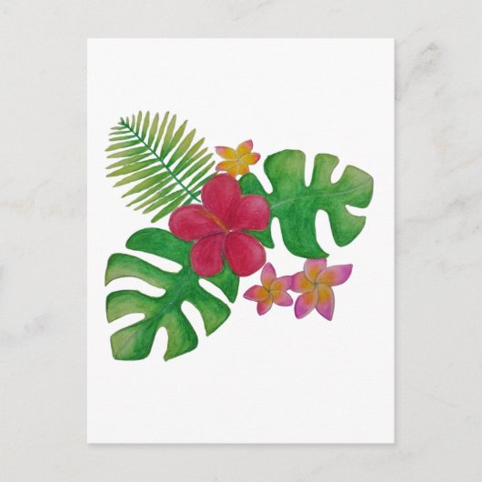 Carte Postale Fleur tropicale (Devant)
