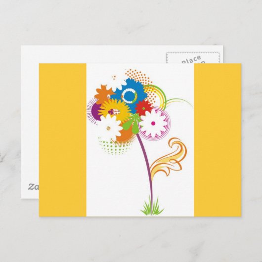 Carte Postale fleur_vectorielle (Devant / Derrière)