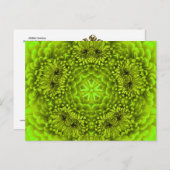 CARTE POSTALE FLEUR VERTE DAHLIA (Devant / Derrière)