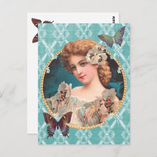 Carte Postale Fleur victorienne (Devant / Derrière)