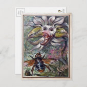 Carte Postale Fleur victorienne vintage (Devant / Derrière)