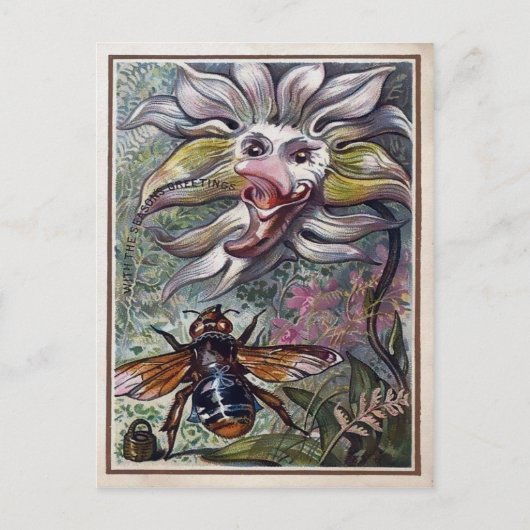 Carte Postale Fleur victorienne vintage (Devant)