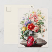 Carte Postale Fleur Vintage (Devant / Derrière)