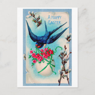 Carte Postale Fleur vintage d'Oeufs de la Semelle de Pâques