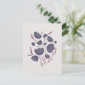 Carte Postale Fleur violet foncé esthétique (Debout devant)