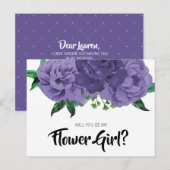 Carte postale Fleur Violet Pourpre Sois Ma Demoise (Devant / Derrière)