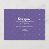 Carte postale Fleur Violet Pourpre Sois Ma Demoise (Dos)