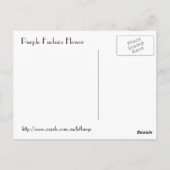 Carte Postale Fleur violette Fuchsia (Dos)