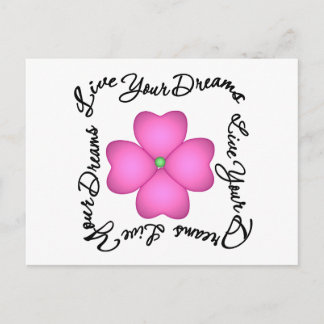 Carte Postale Fleur - Vivez vos rêves