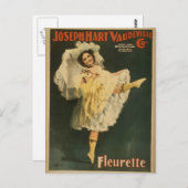 Carte Postale Fleurette, Joseph Hart Vaudeville Co. Retro Thea (Devant / Derrière)
