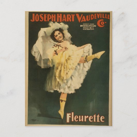 Carte Postale Fleurette, Joseph Hart Vaudeville Co. Retro Thea (Devant)