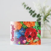 Carte postale fleurie (Debout devant)