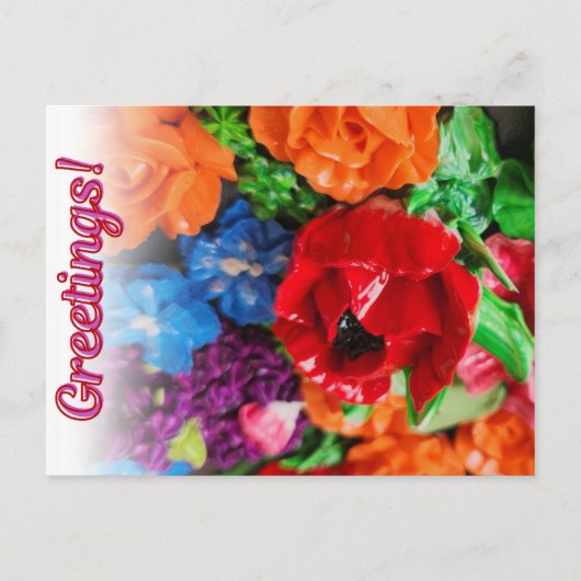 Carte postale fleurie (Devant)