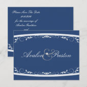 Carte postale Fleurie Bleue Fantaisie pour annonce (Devant / Derrière)