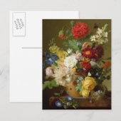 Carte Postale Fleurissez la vie immobile sur un rebord de (Devant / Derrière)