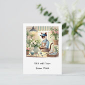 Carte Postale Fleuriste de golf pour amateurs de chats  (Debout devant)