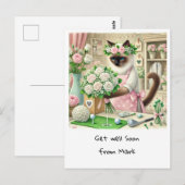 Carte Postale Fleuriste de golf REMETTEZ-VOUS VITE pour les amou (Devant / Derrière)