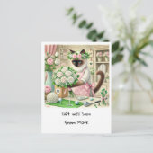 Carte Postale Fleuriste Golf REMETTEZ-VOUS SOON pour les Amoure (Debout devant)