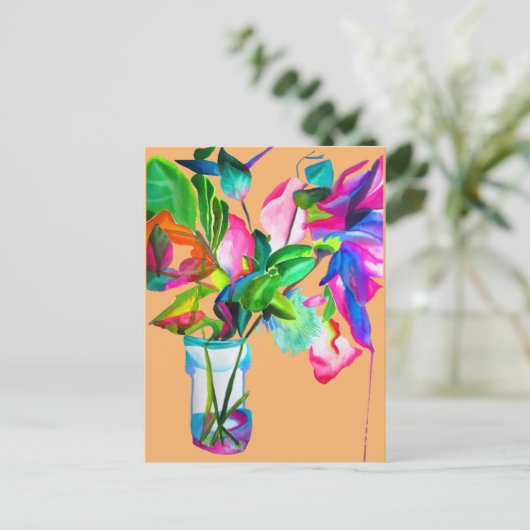 Carte Postale Fleuron floral moderne (Debout devant)