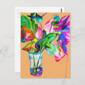 Carte Postale Fleuron floral moderne (Devant / Derrière)