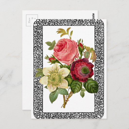 Carte Postale Fleurs (Devant / Derrière)